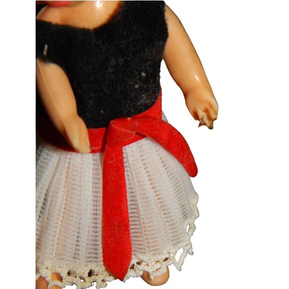 3.5" 1965 Mattel Little Kiddle Doll W/ Patriotic Dress Made in Japan - Picture 6 of 10